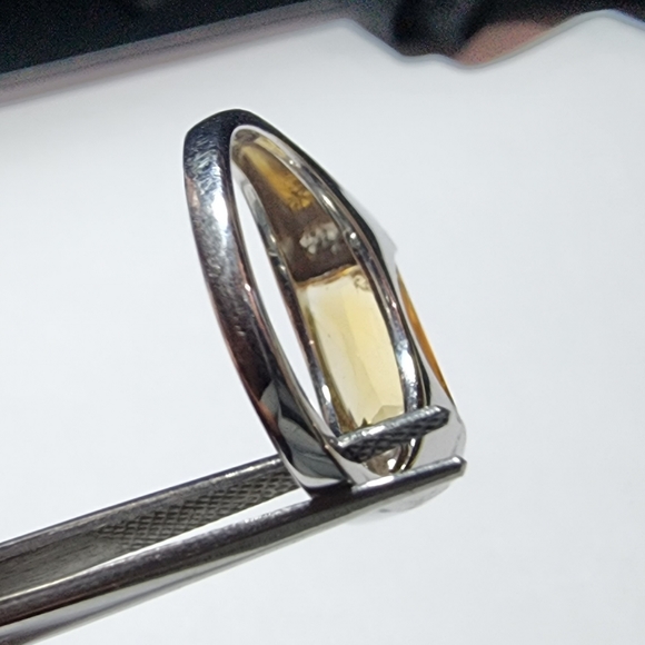 Citrine Ring 925 Sterling Silver size 9 - Picture 4 of 10
